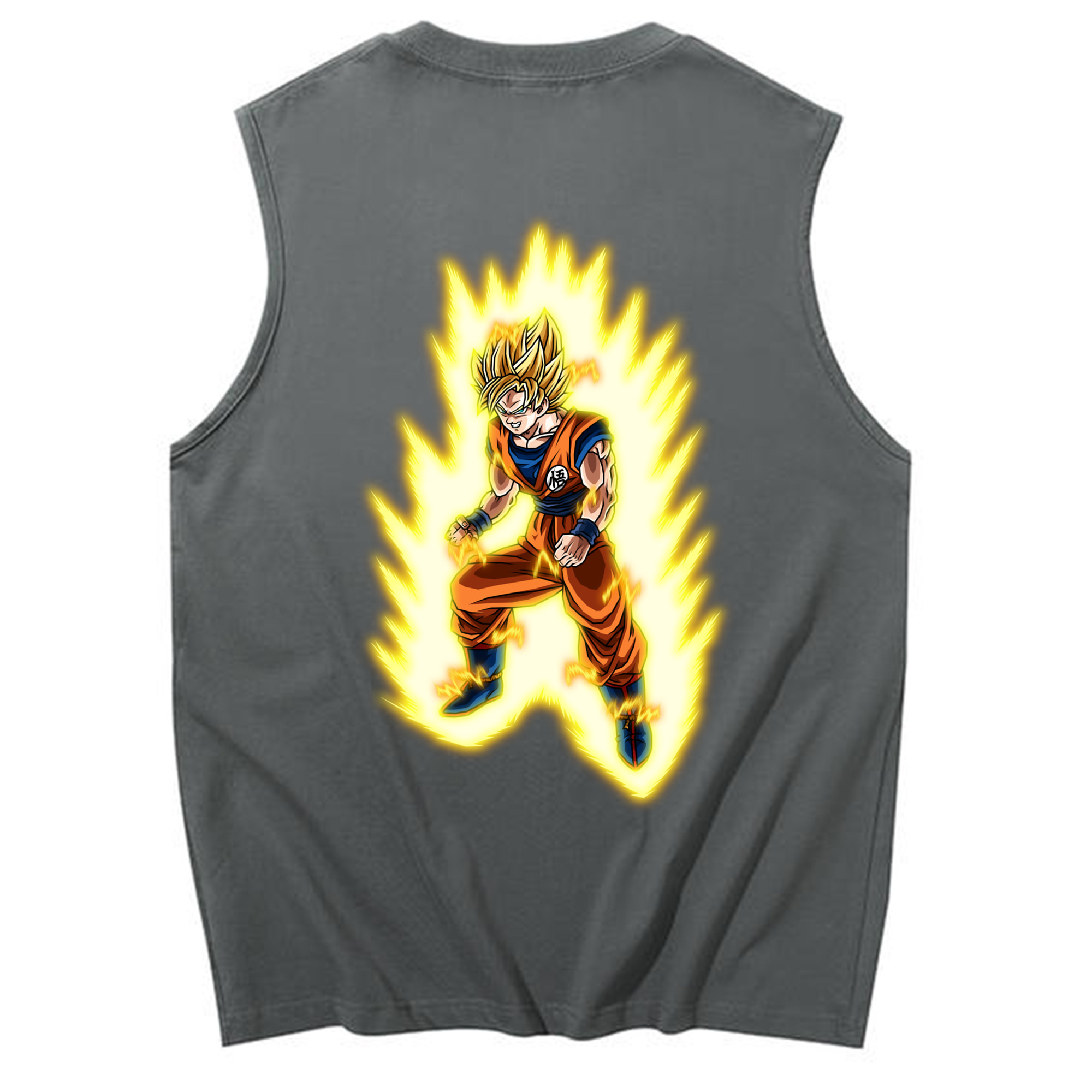 （画像用） ドラゴンボール 孫悟空（そん ごくう）Son Goku カカロット DRAGON BALL Kakarotto コットン100％タンクトップ（背面プリント）